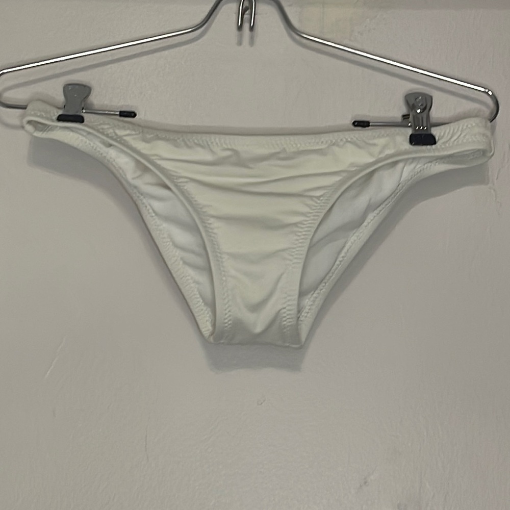 Womens White Bikini Bottoms sz Small surfside